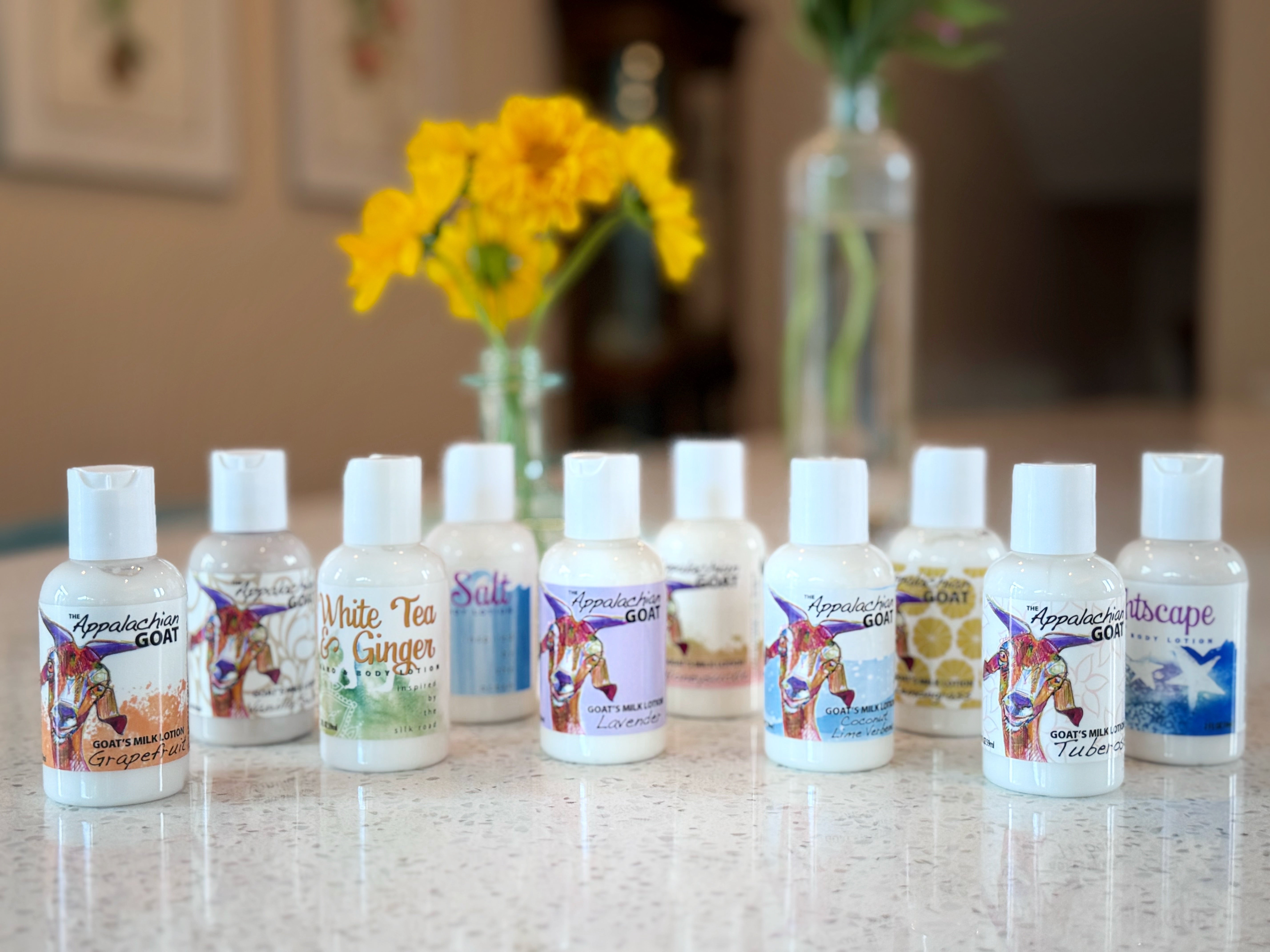 TRAVEL LOTION SAMPLER 10 PACK of 2 oz LOTIONS