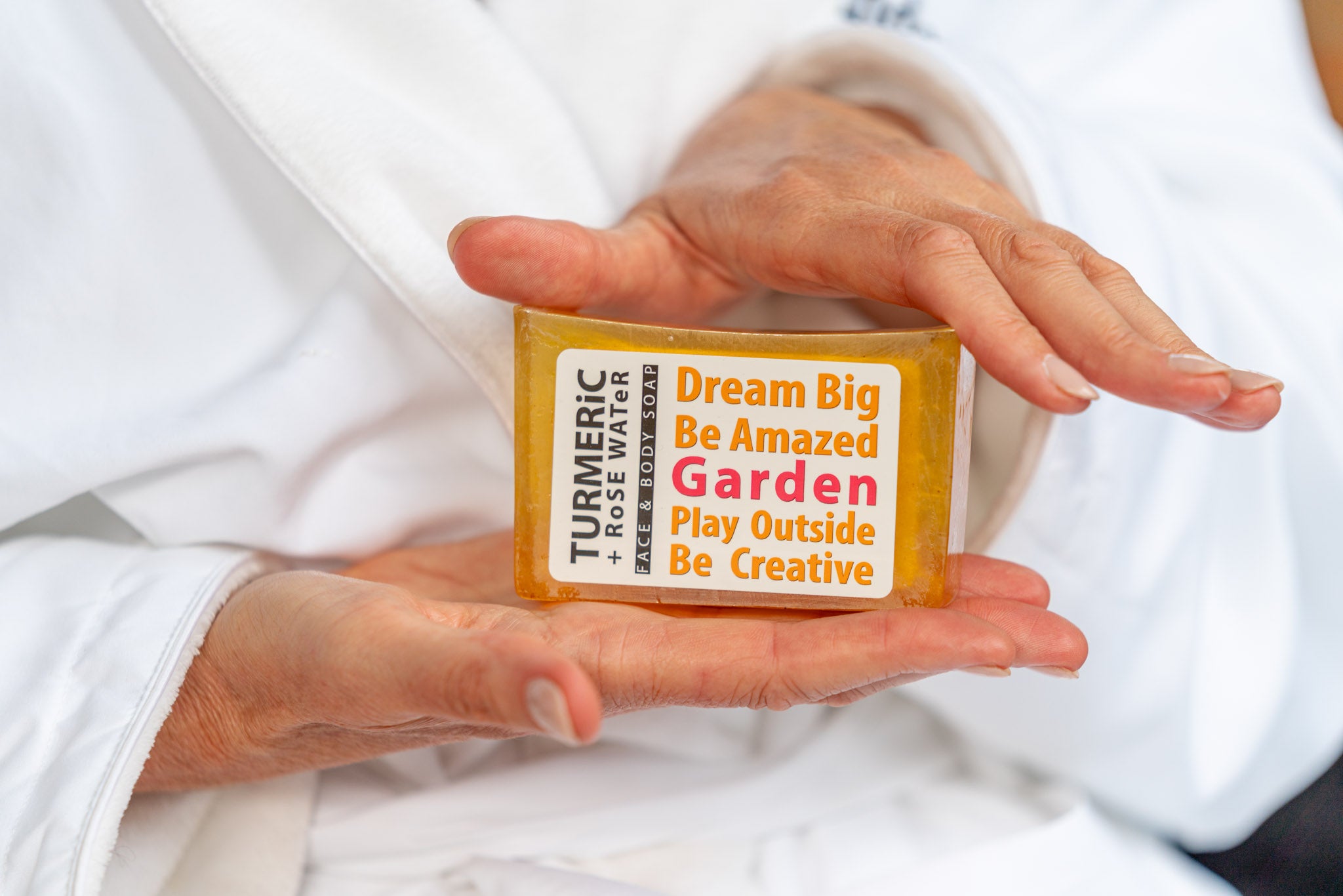 TURMERiC + Rose WATeR FACE & BODY SOAP  5 oz.