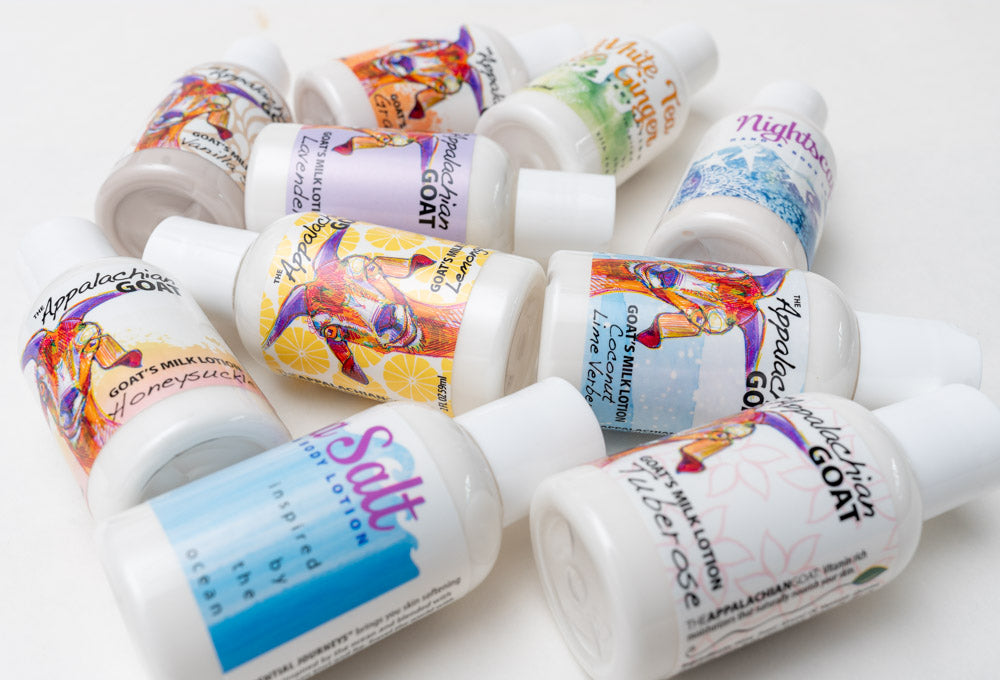 TRAVEL LOTION SAMPLER 10 PACK of 2 oz LOTIONS