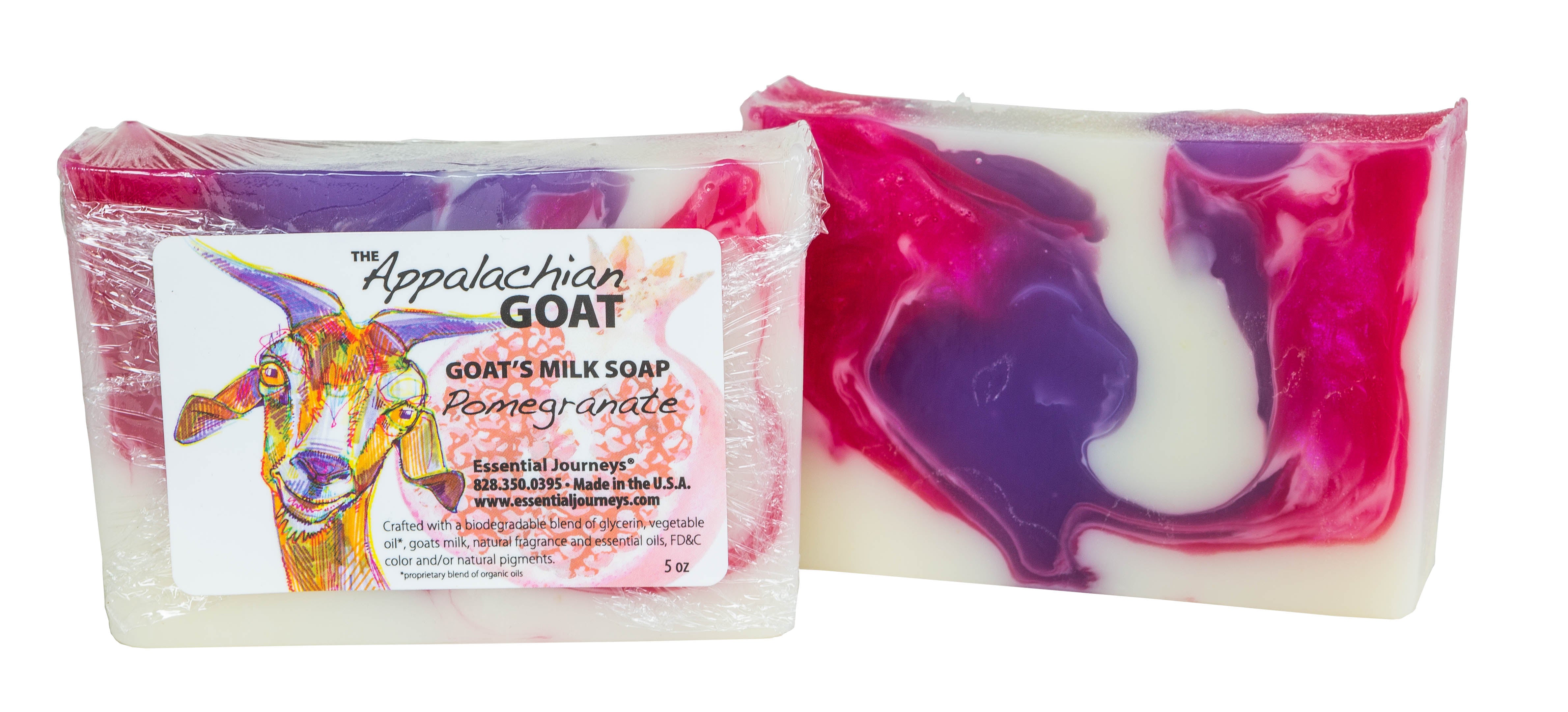 POMEGRANATE GOAT'S MILK SOAP SLICE 5 oz.