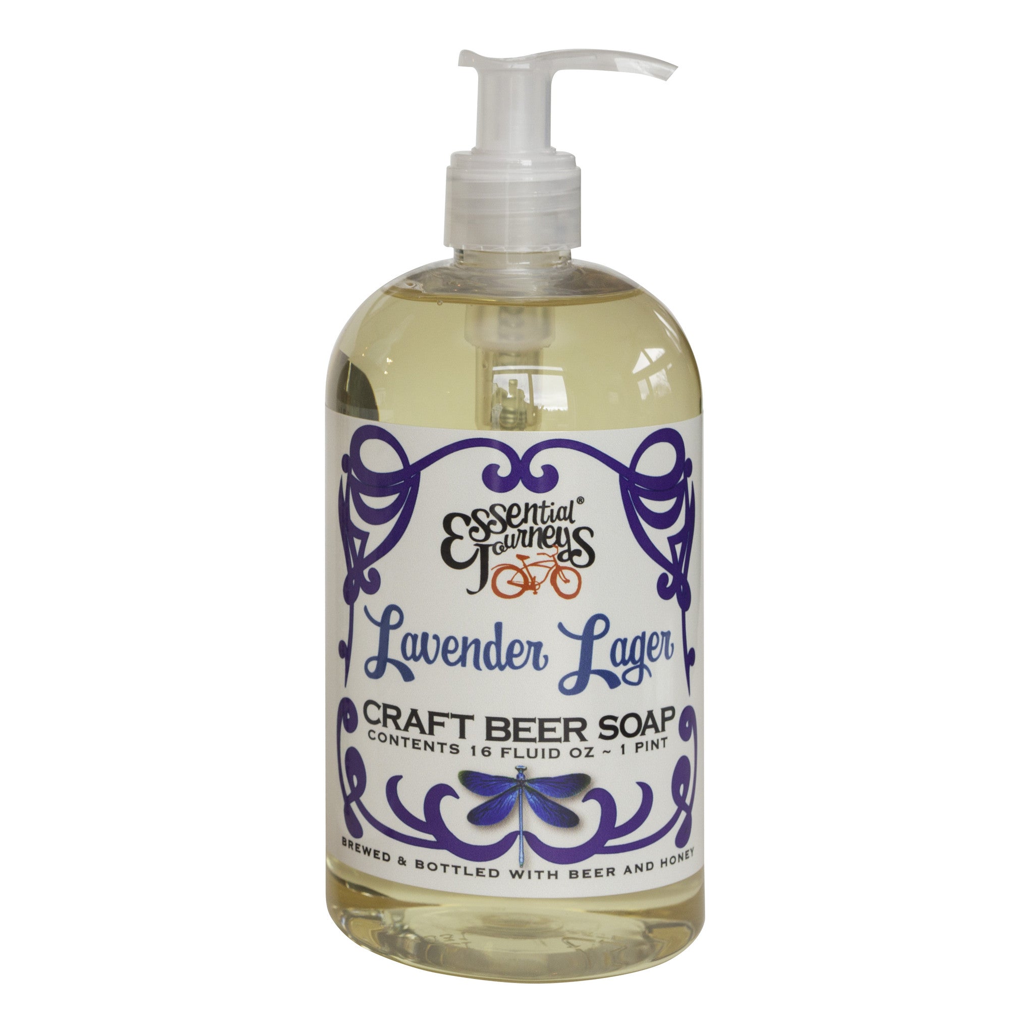 LAVENDER LAGER CRAFT BEER SOAP ~ 16 oz. LIQUID SOAP