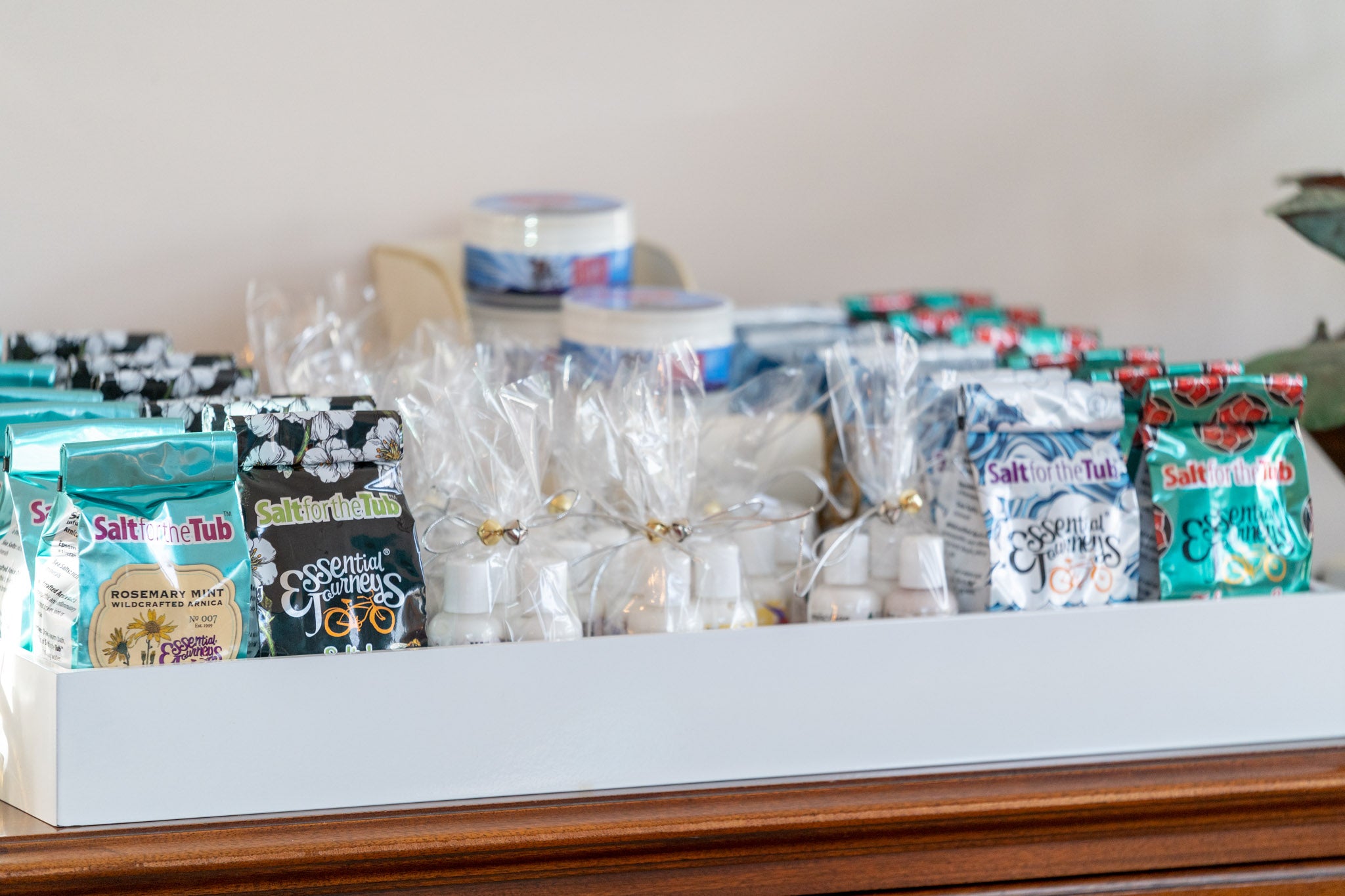 4 BAG SPECIAL: ROSEMARY MINT, ALMOND, SEA SALT & LAVENDER BATH SALTS (All Made With Arnica)16 oz.