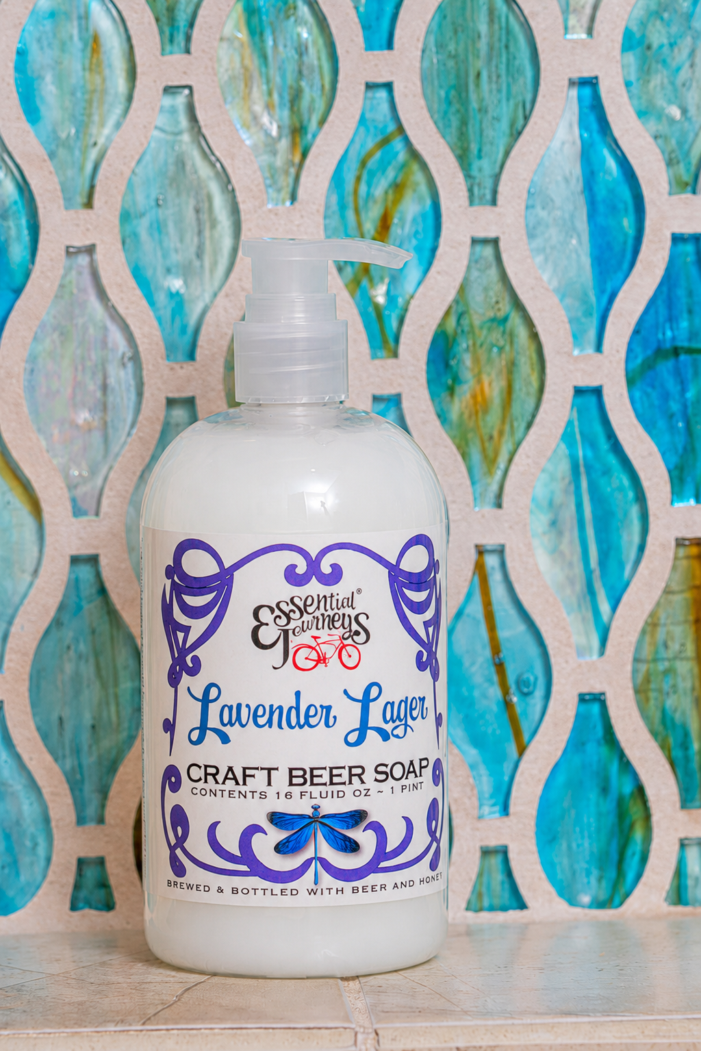 LAVENDER LAGER CRAFT BEER SOAP ~ 16 oz. LIQUID SOAP