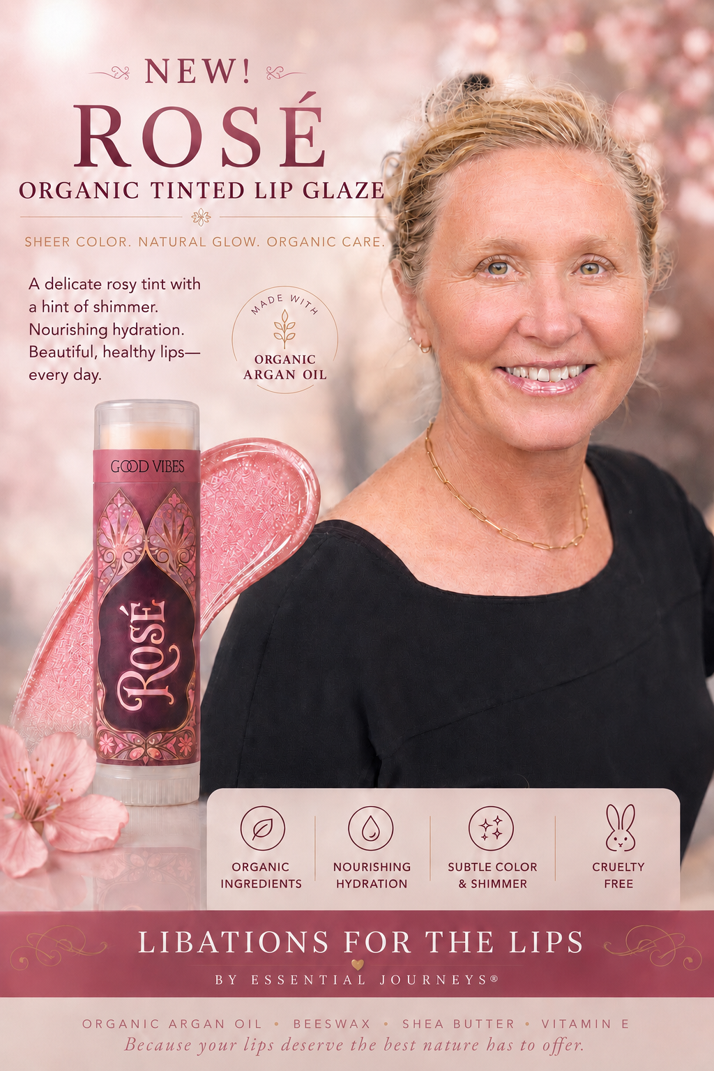 Rosé ORGANIC TINTED LIP GLAZE™