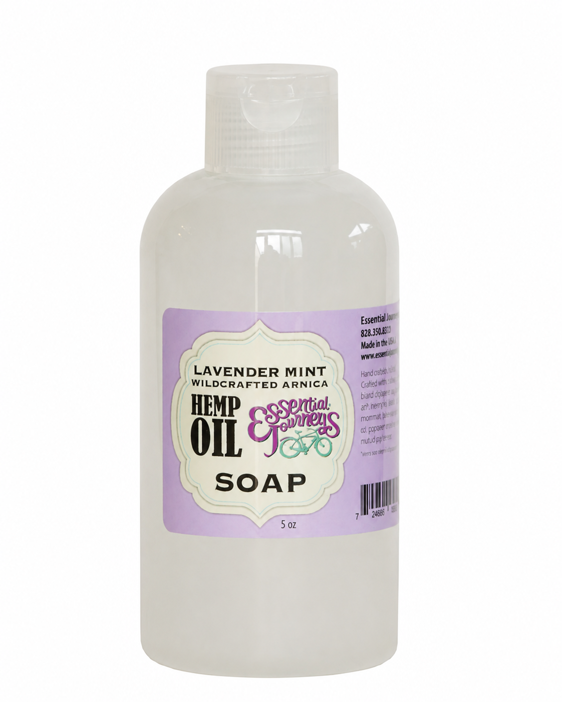 LAVENDER MINT with HEMP OIL & WILDCRAFTED ARNICA Liquid Hand & Body Soap 8 oz.