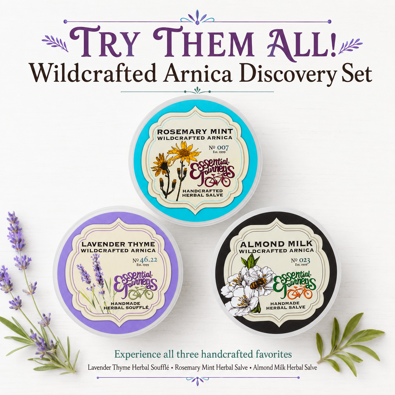 The Power of Plants Collection : Wildcrafted Arnica Herbal Salve Discovery Set