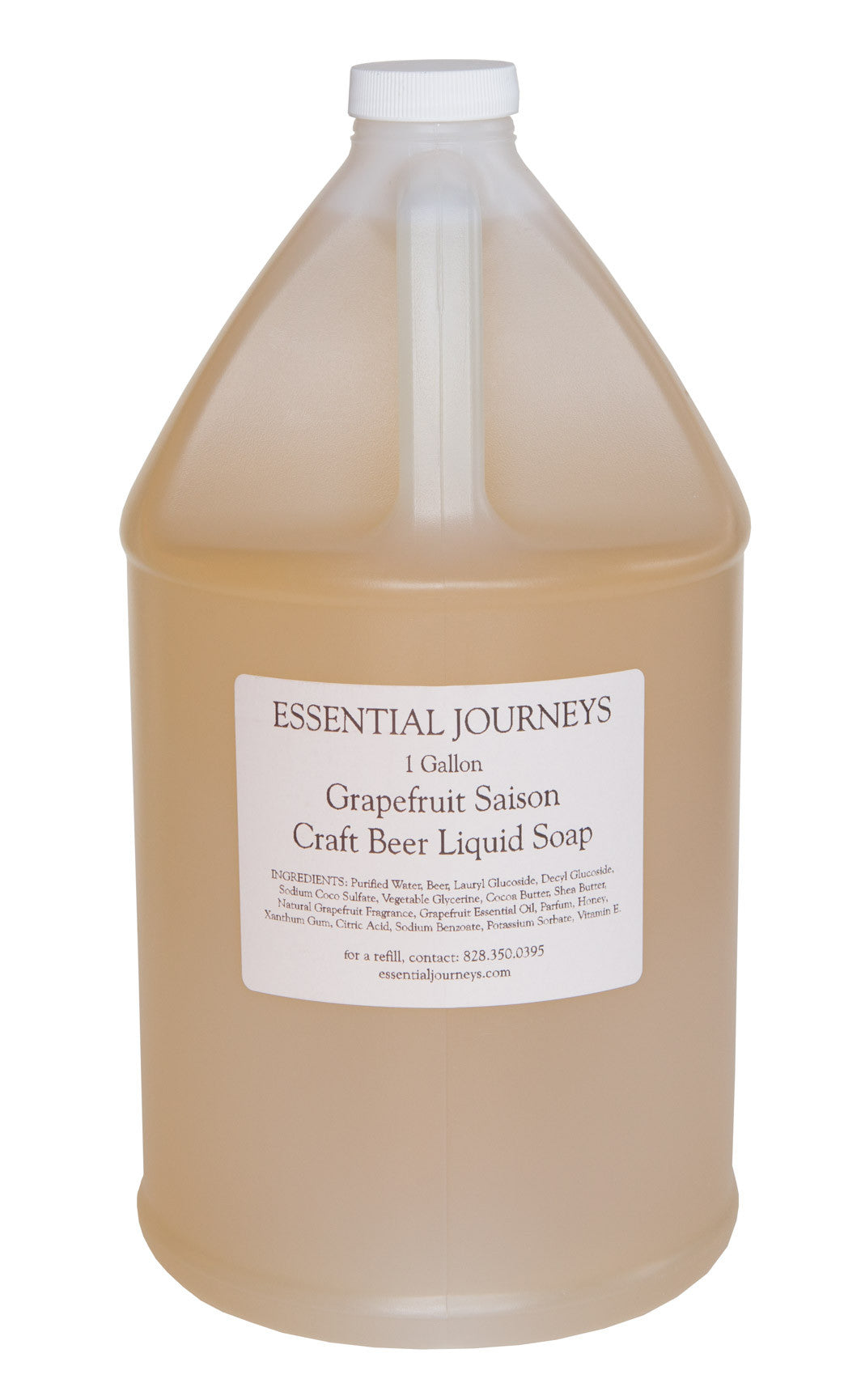 GRAPEFRUIT SAISON CRAFT BEER SOAP ~ ONE GALLON REFILL LIQUID SOAP