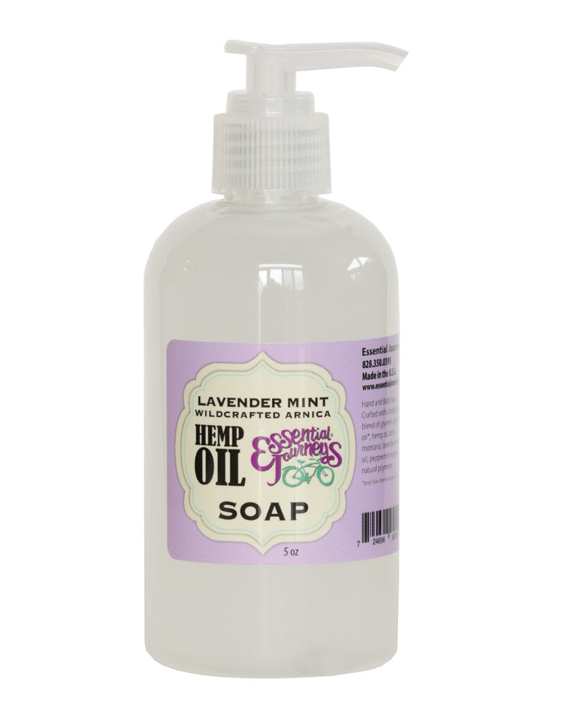 LAVENDER MINT with HEMP OIL & WILDCRAFTED ARNICA Liquid Hand & Body Soap 8 oz.